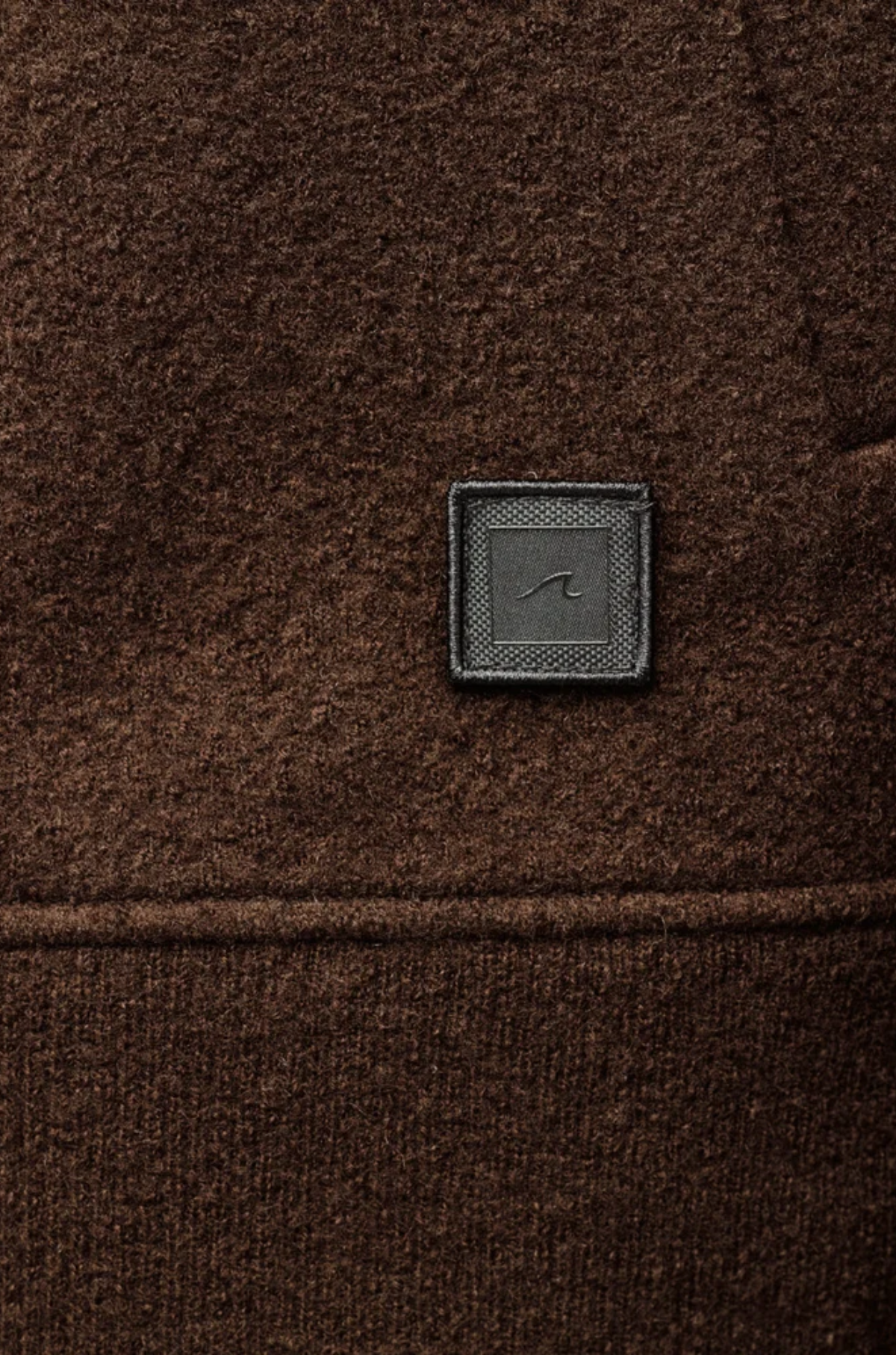 Cesar Equipment - Seaham Boiled Wool Zip Top Dark Brown