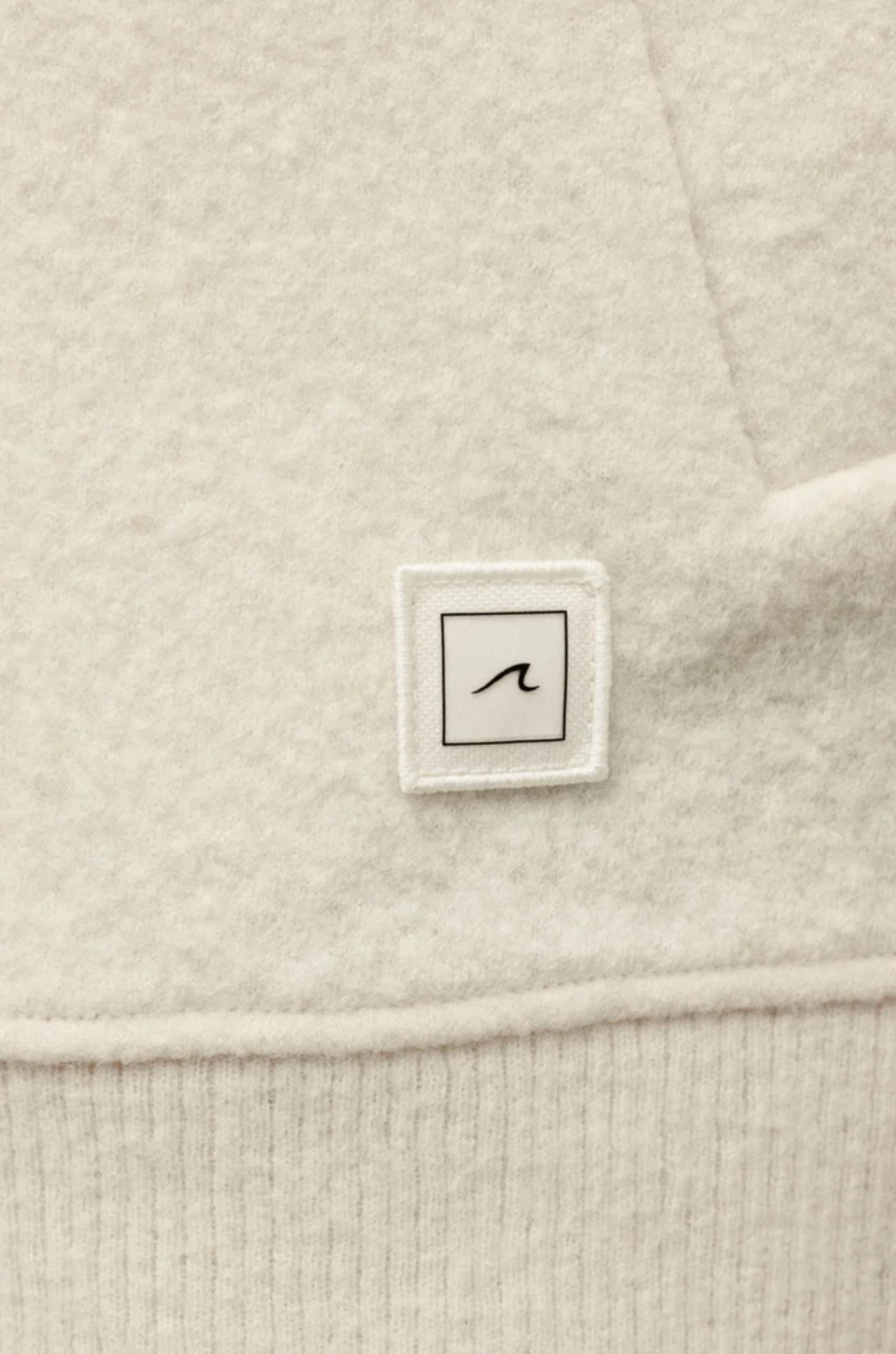 Cesar Equipment - Seaham Boiled Wool Zip Top Offwhite