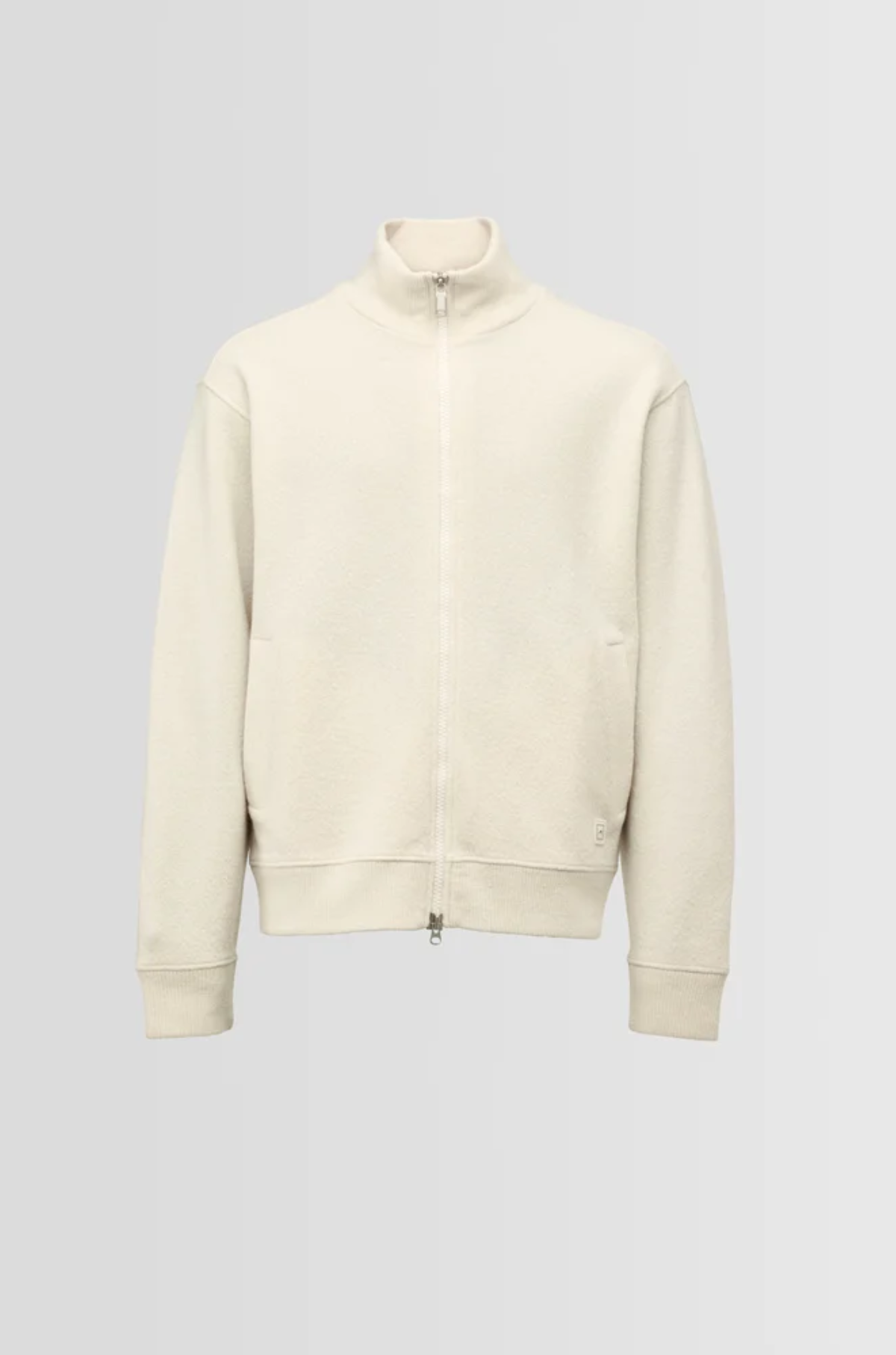 Cesar Equipment - Seaham Boiled Wool Zip Top Offwhite