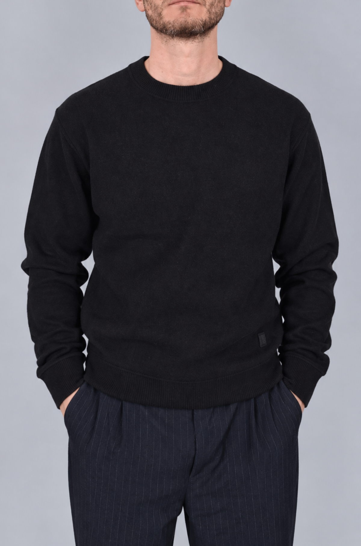 Cesar Equipment - Seaham Boild Wool Crew Black