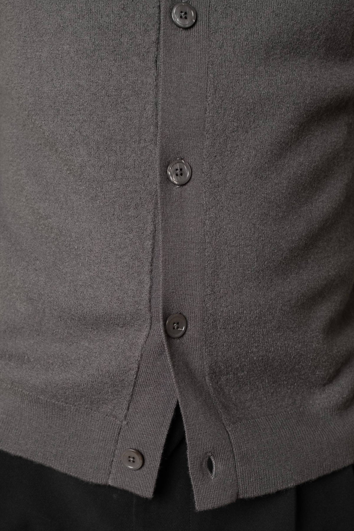 NN07 - Jasper Cardigan Boiled Wool Charcoal