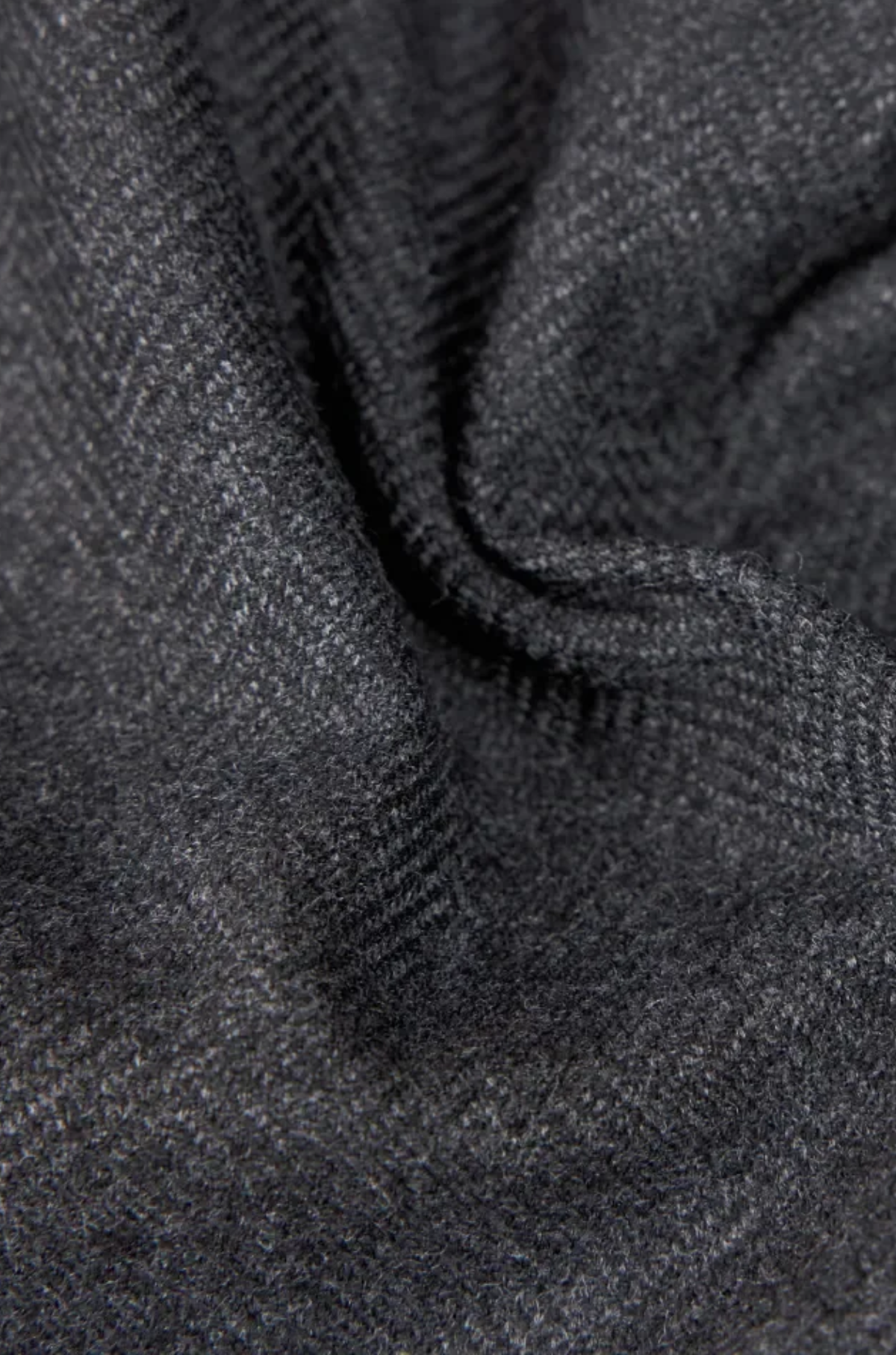 Drykorn - Leek Wide Jet Black Herringbone Wool