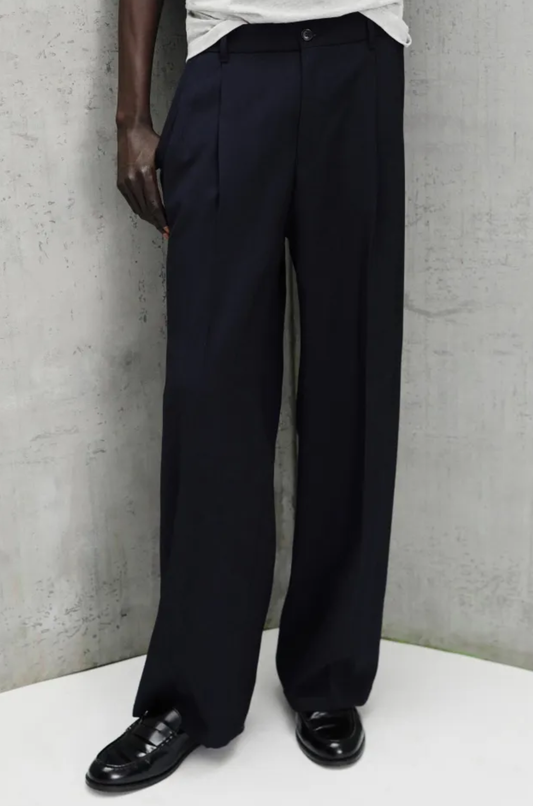 Drykorn - Leek Wide Pant Navy Linen
