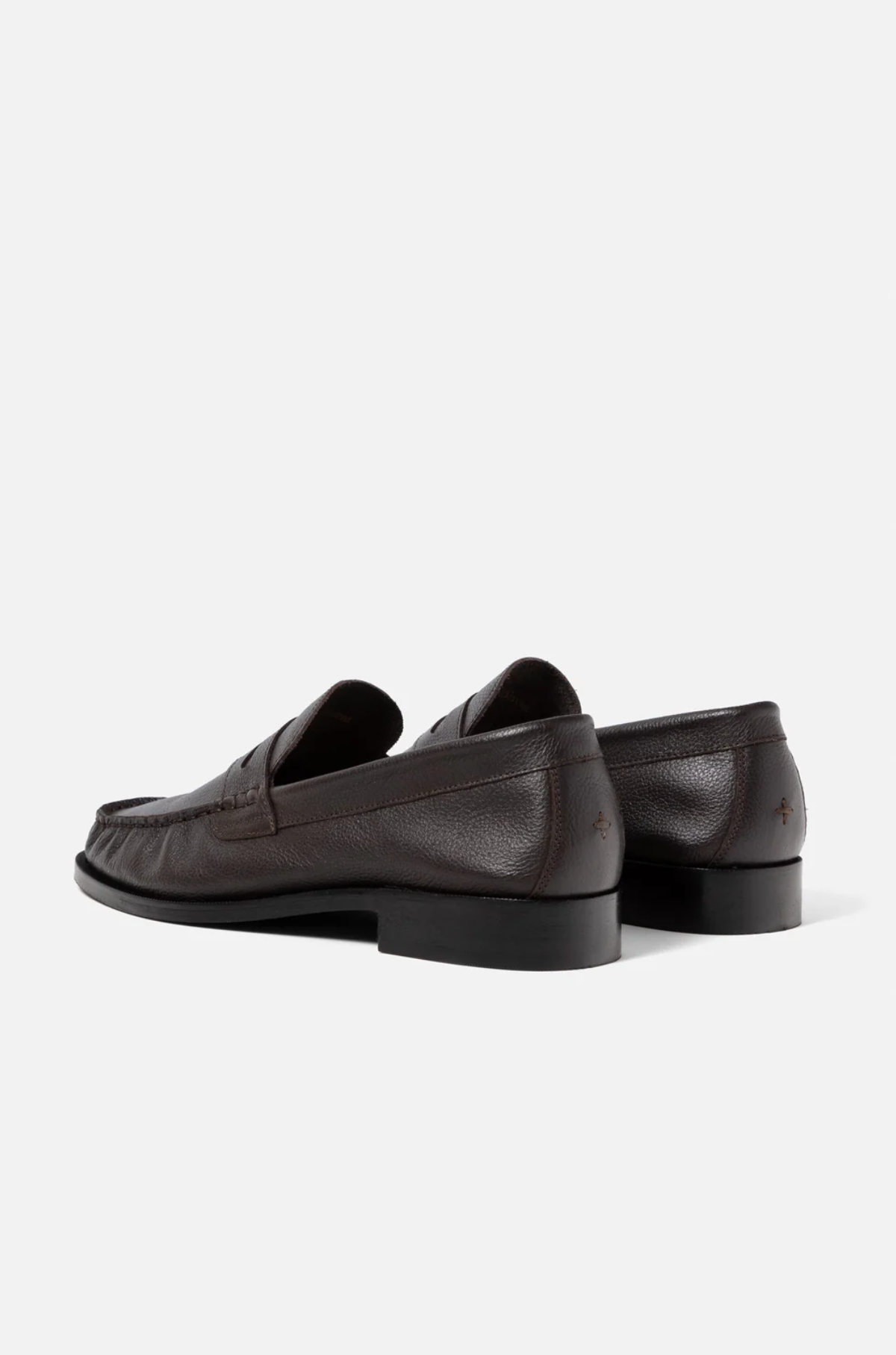 Duke & Dexter -  Ezra Chestnut Pebble Pleated Penny Loafer