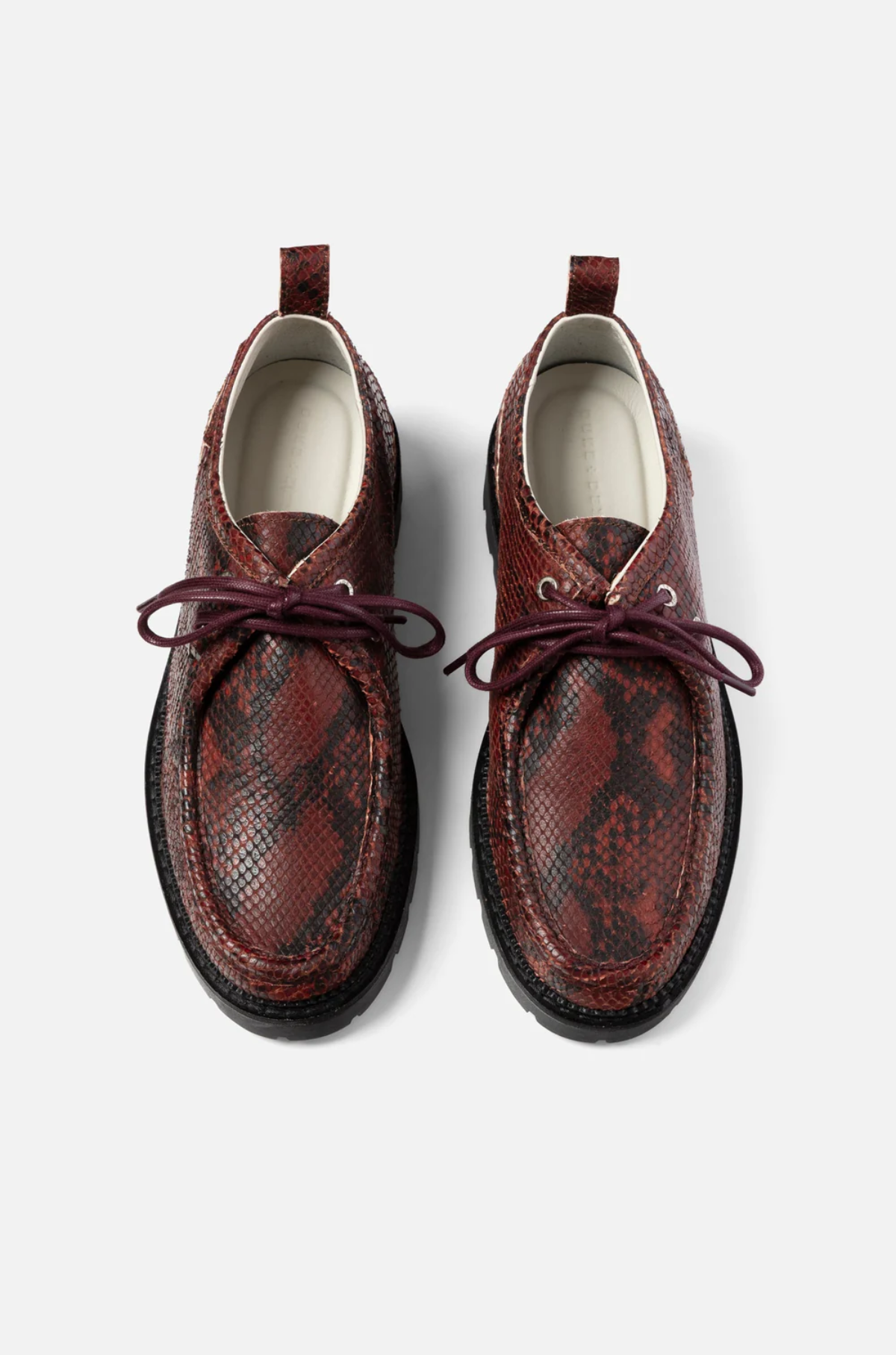 Duke & Dexter - Moby Burgundy Snake Boot