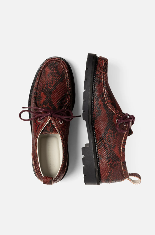 Duke & Dexter - Moby Burgundy Snake Boot