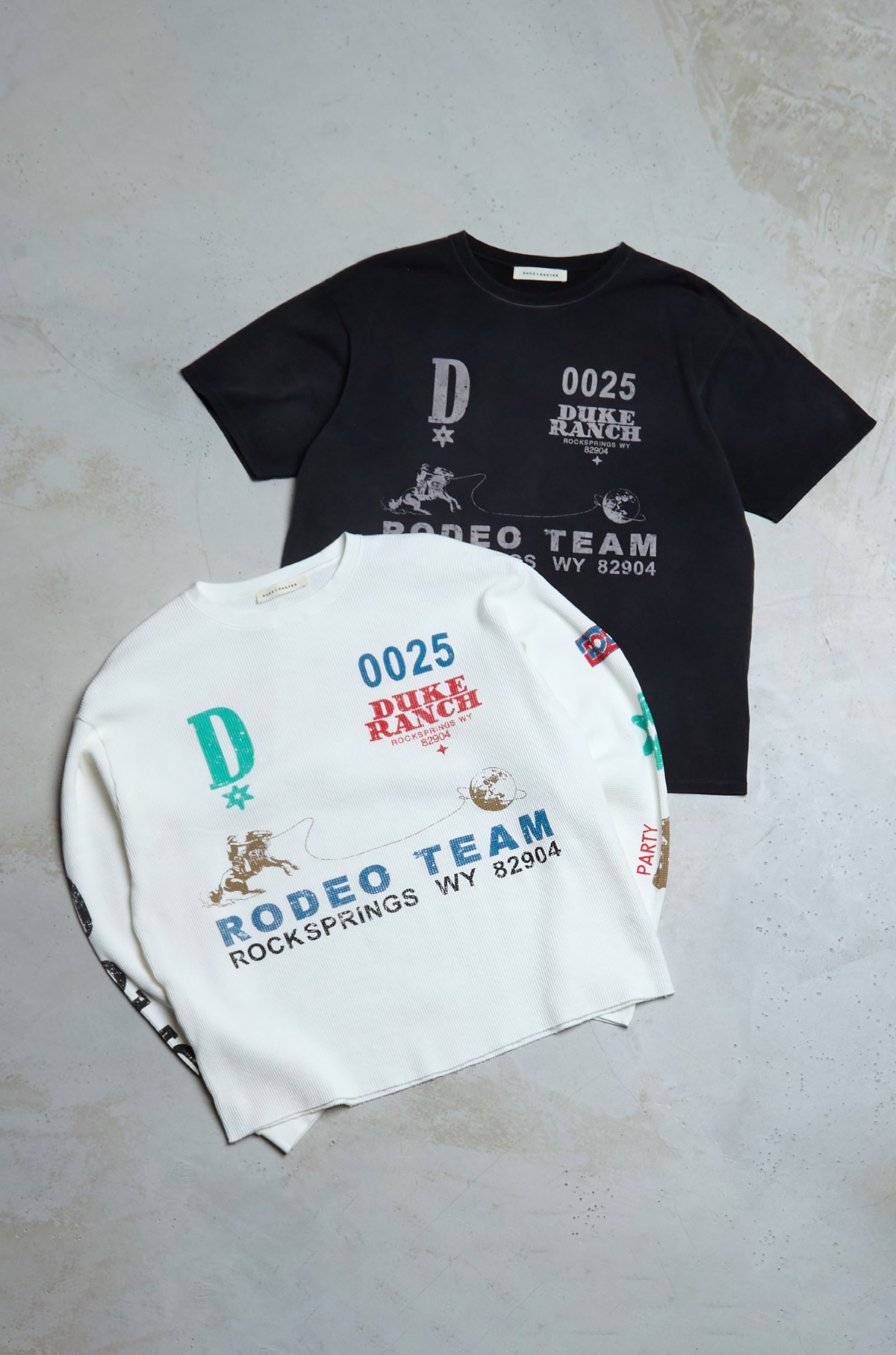 Duke & Dexter - Rodeo Team Vintage White Waffle Long-Sleeve