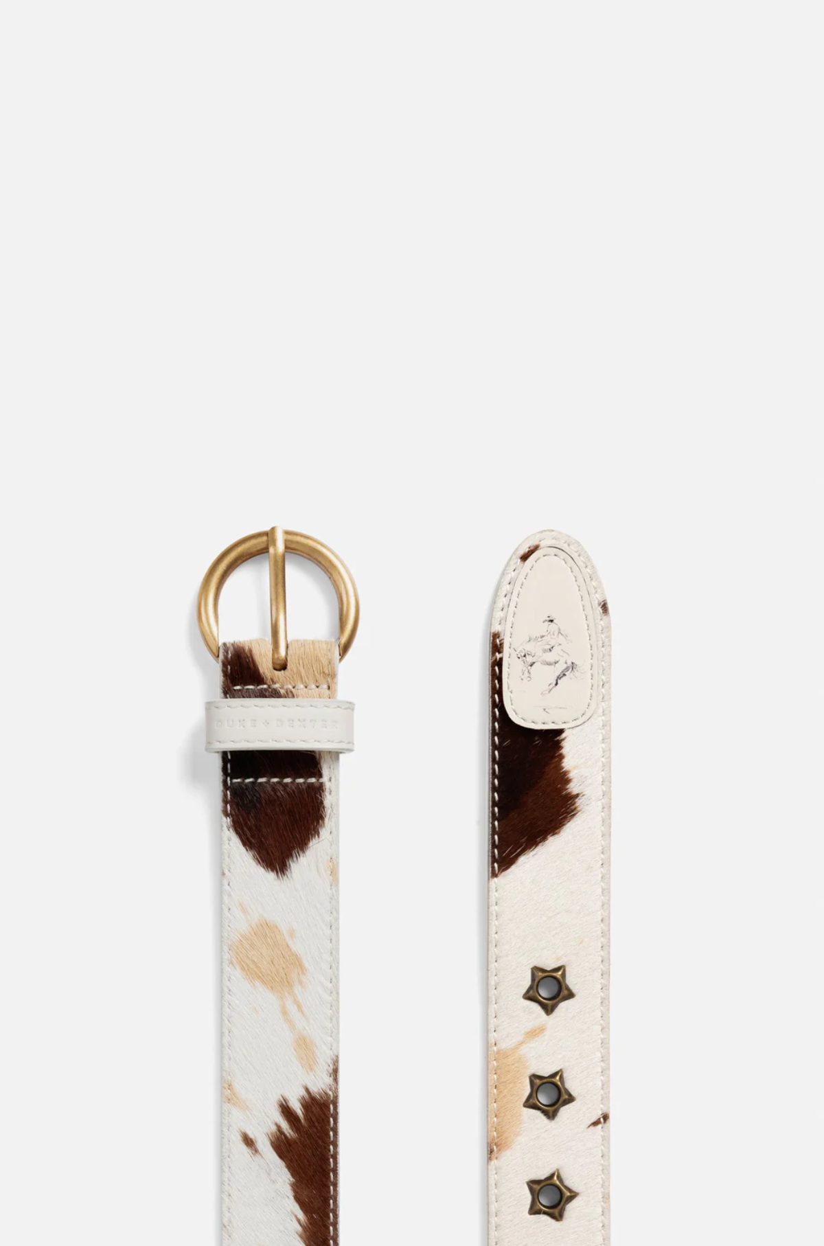 Duke & Dexter - Ellis Belt Brown Cow Print