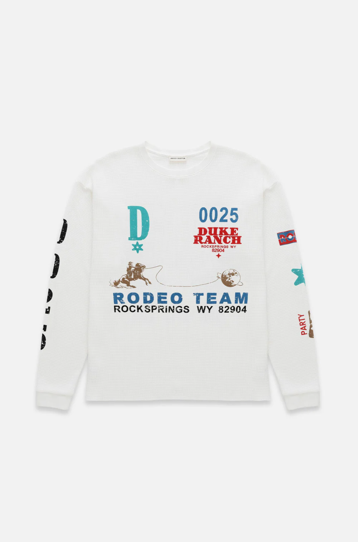 Duke & Dexter - Rodeo Team Vintage White Waffle Long-Sleeve