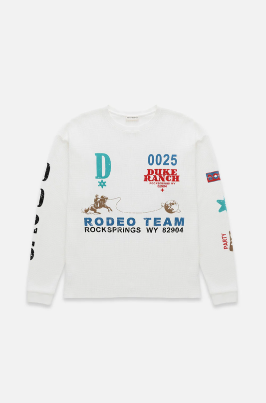 Duke & Dexter - Rodeo Team Vintage White Waffle Long-Sleeve