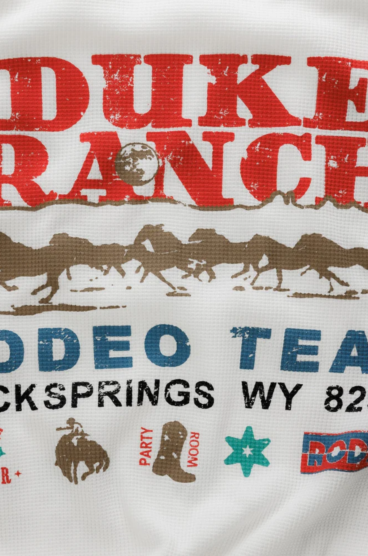 Duke & Dexter - Rodeo Team Vintage White Waffle Long-Sleeve