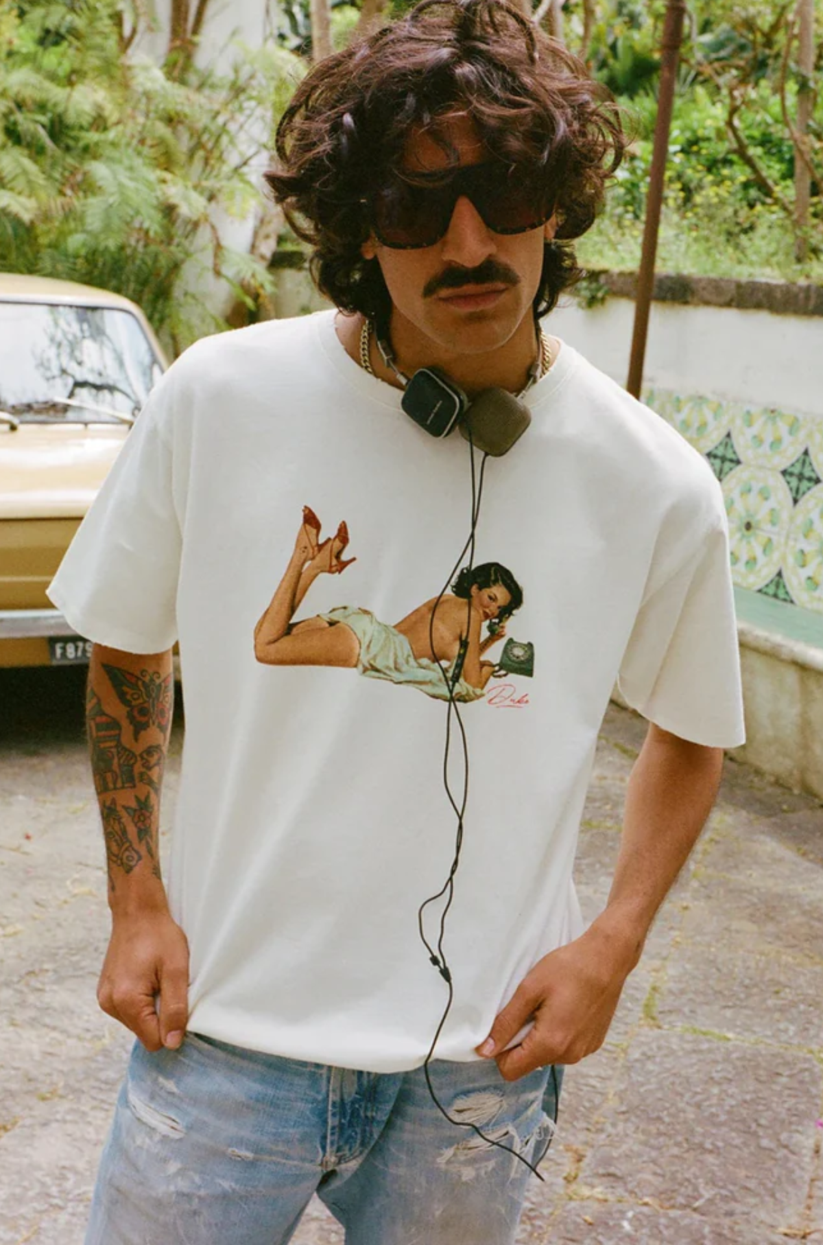 Duke & Dexter - Pin Up Vintage White T-Shirt