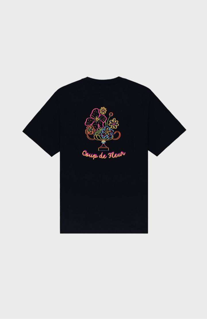 Lola -Made in France Tee Coup Fleur Black