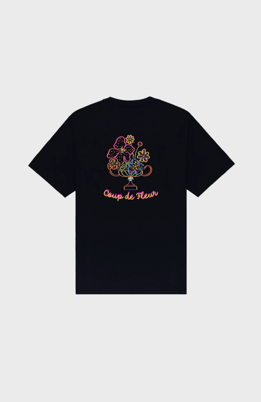 Lola -Made in France Tee Coup Fleur Black
