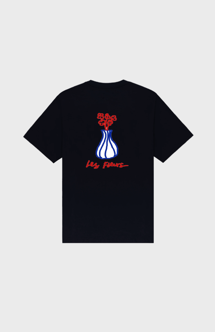 Lola - Made in France Tee Les Fleurs Black