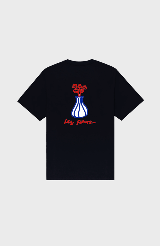Lola - Made in France Tee Les Fleurs Black
