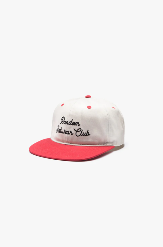 Hatline -  Society 6 Panel Unstructured Snapback Cream Red