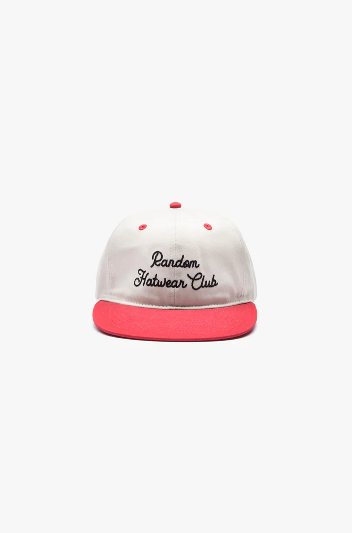 Hatline -  Society 6 Panel Unstructured Snapback Cream Red