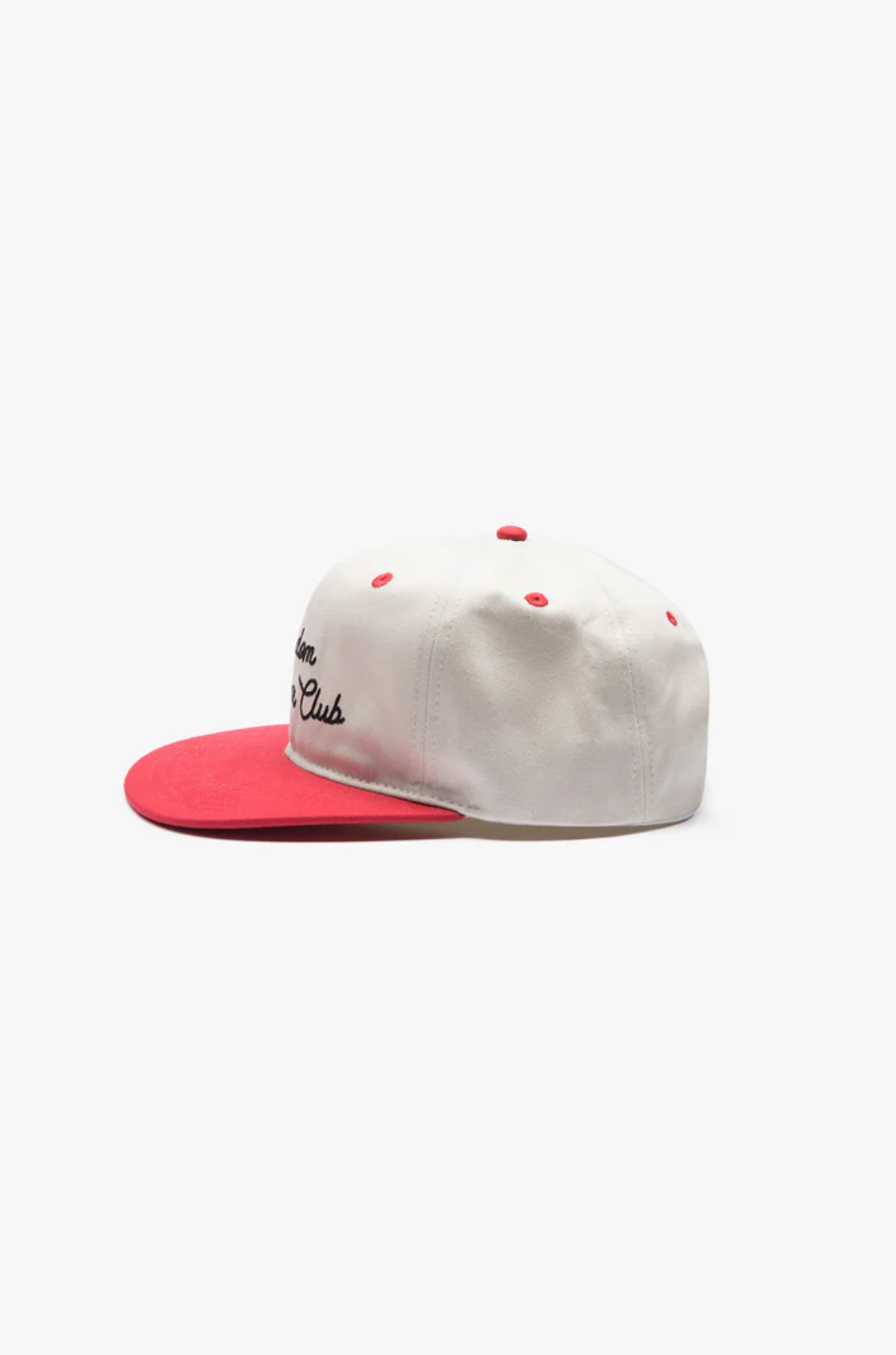 Hatline -  Society 6 Panel Unstructured Snapback Cream Red
