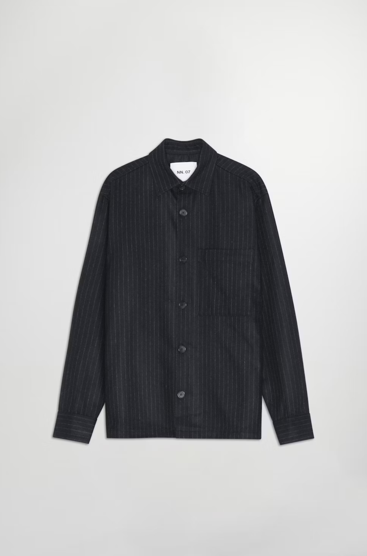 NN.07 - Freddy 1630 Hybrid Overshirt Navy Stripe