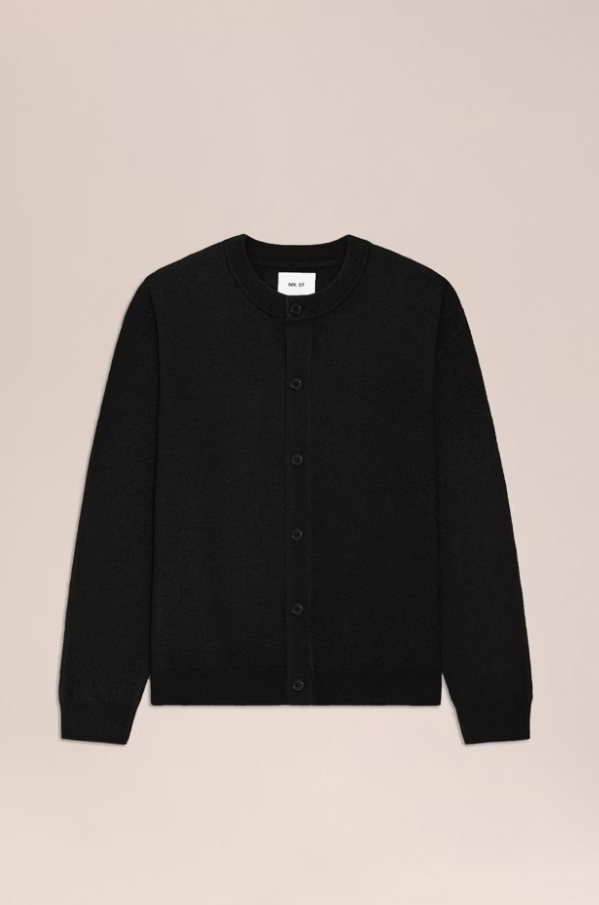 NN07 - Jasper Cardigan Boiled Wool Black