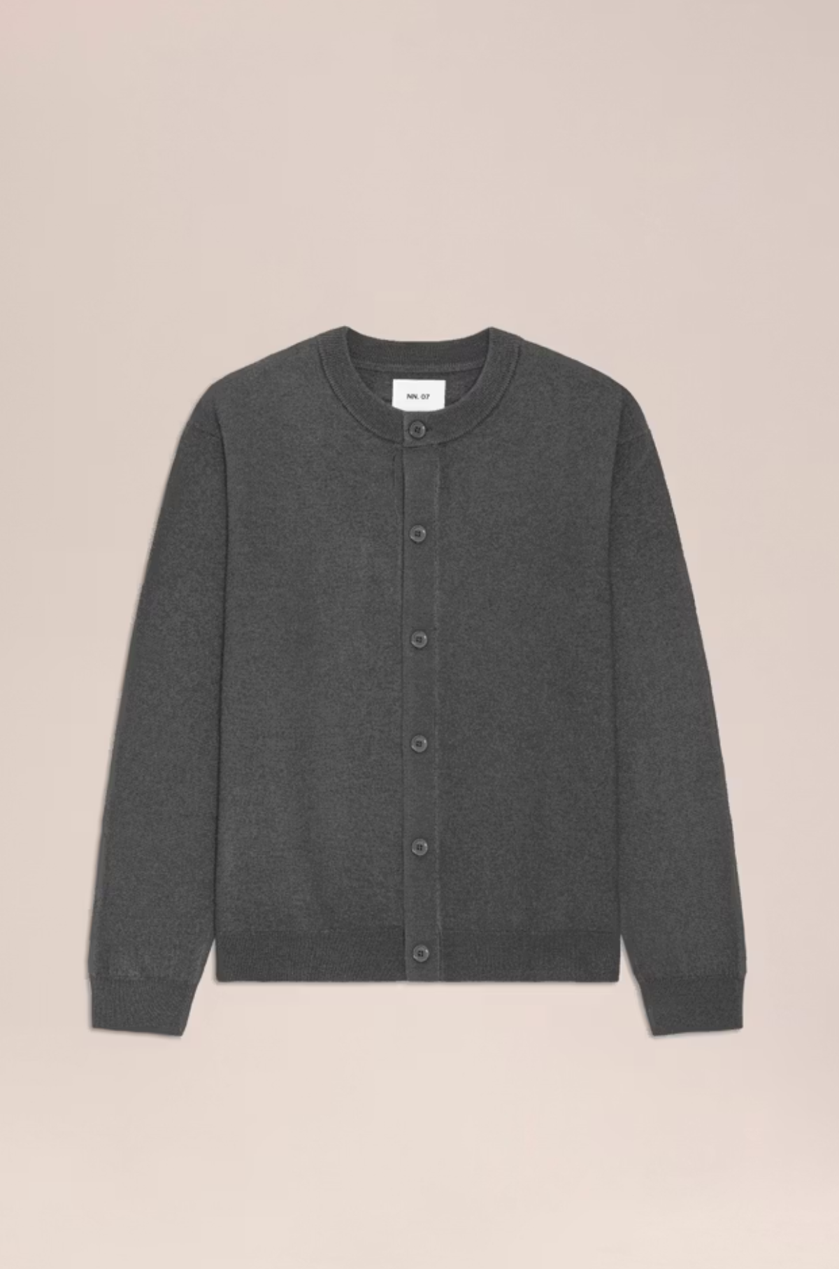 NN07 - Jasper Cardigan Boiled Wool Charcoal