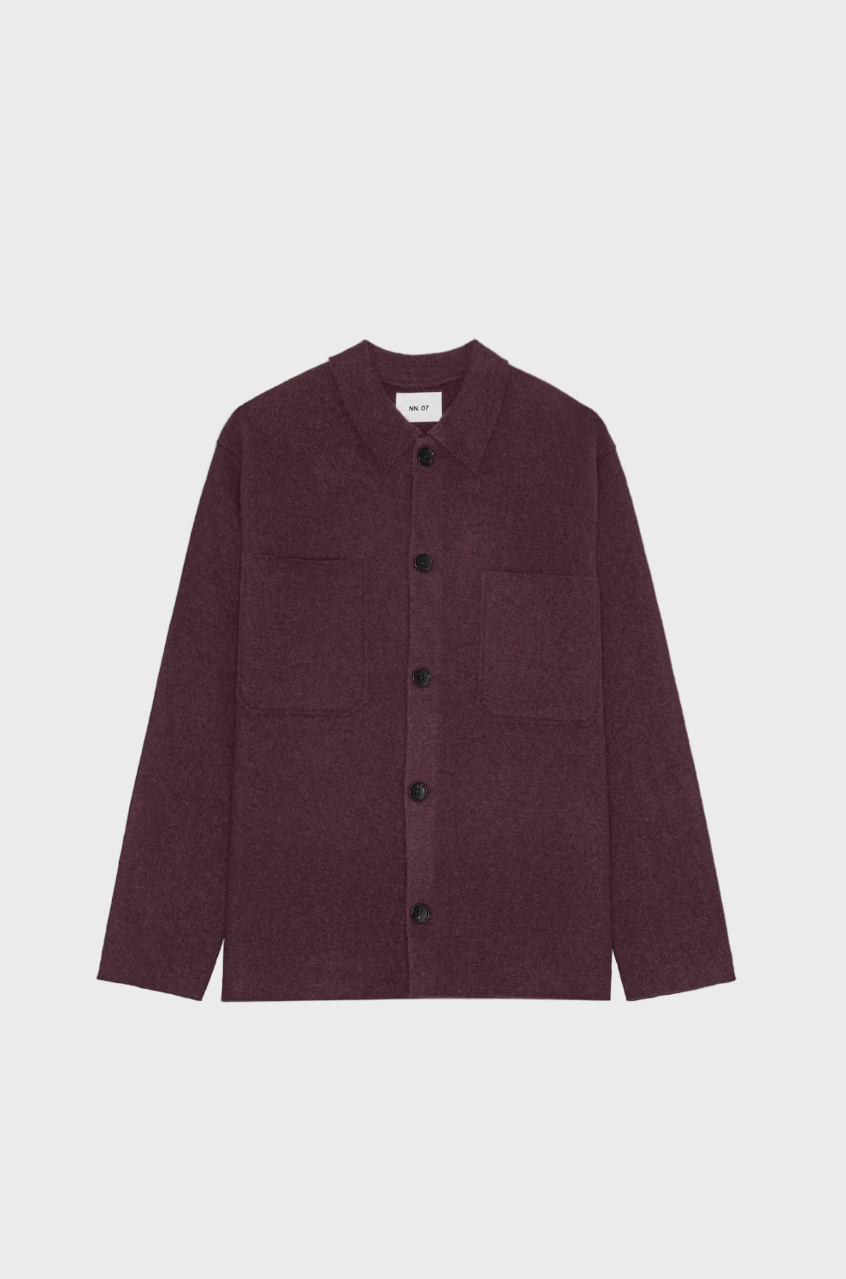 NN07 - Jonas Boiled Wool Shirt Jacket Wine