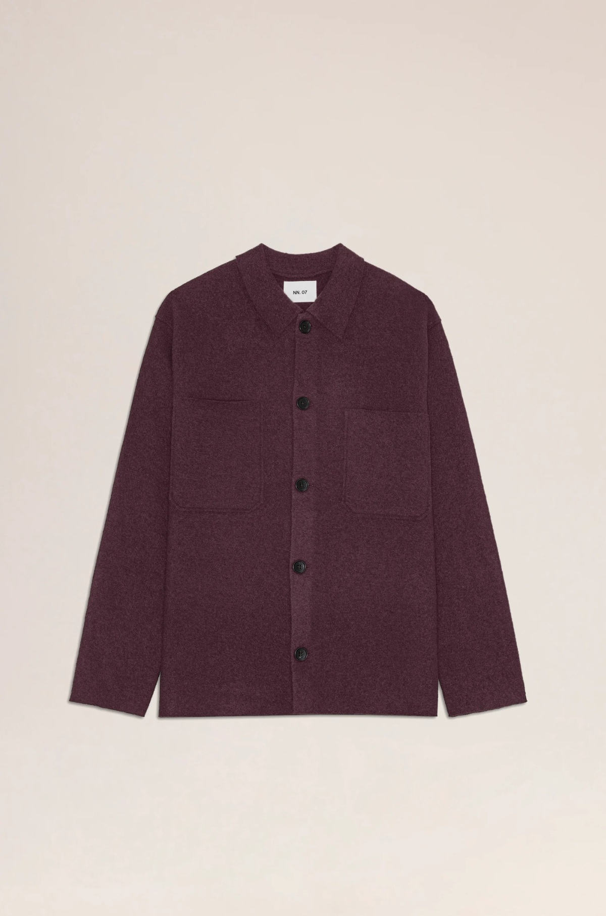NN07 - Jonas Boiled Wool Shirt Jacket Wine