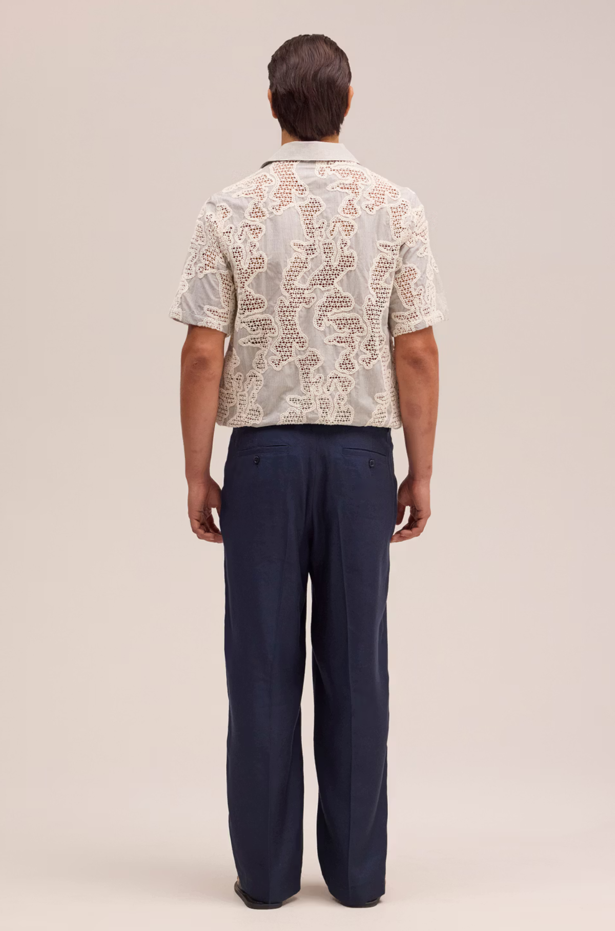 NN07 - Kay 1808 Lyocell Linen Pant Navy