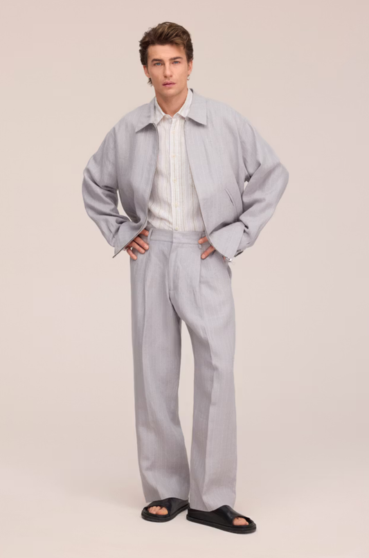 NN07 - Kay Grey Stripe Pant 1455