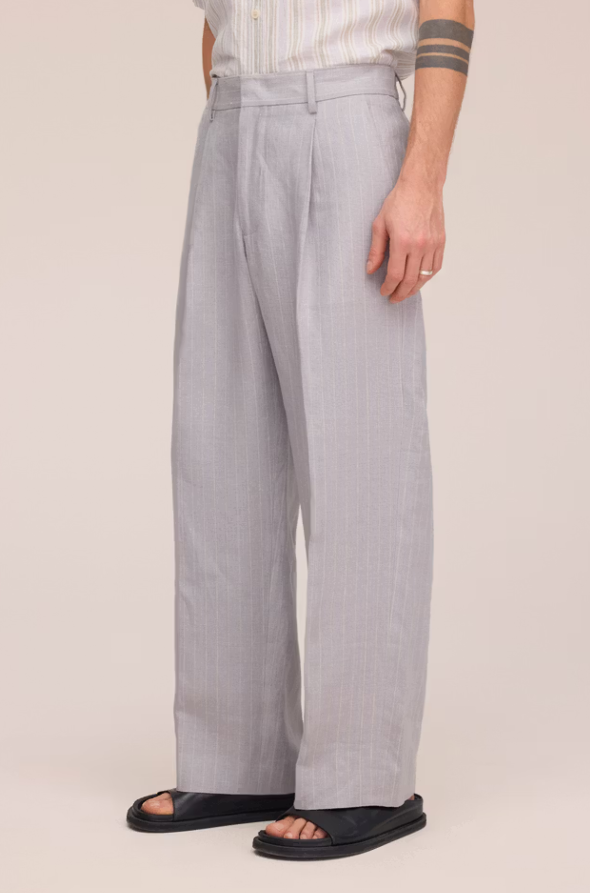 NN07 - Kay Grey Stripe Pant 1455