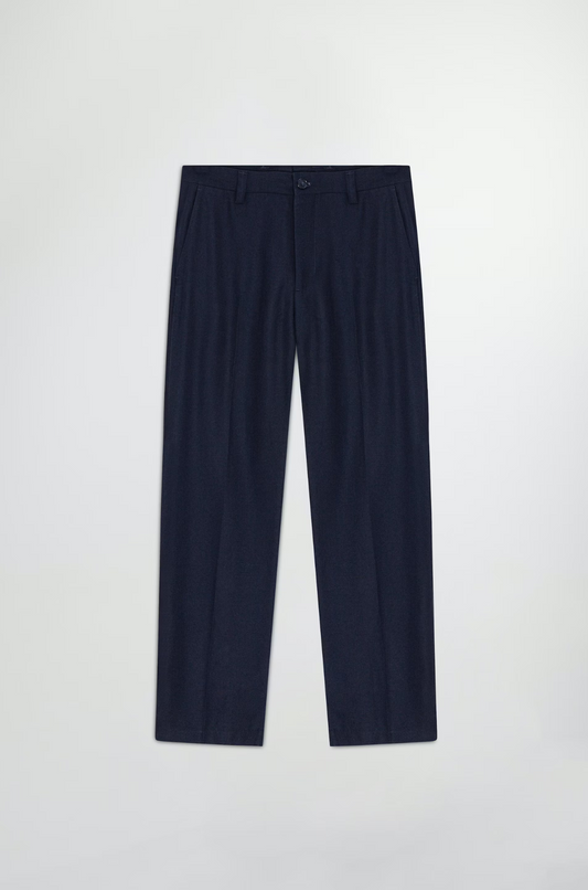 NN07 - Paw 1728 Wool Straight Pant Navyblue