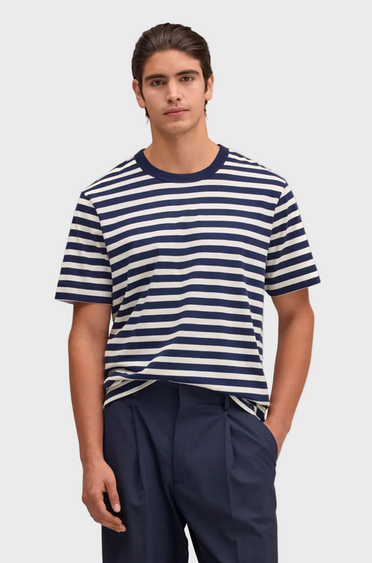 NN07 - Pedro SS 30040 T-Shirt Navy Stripe