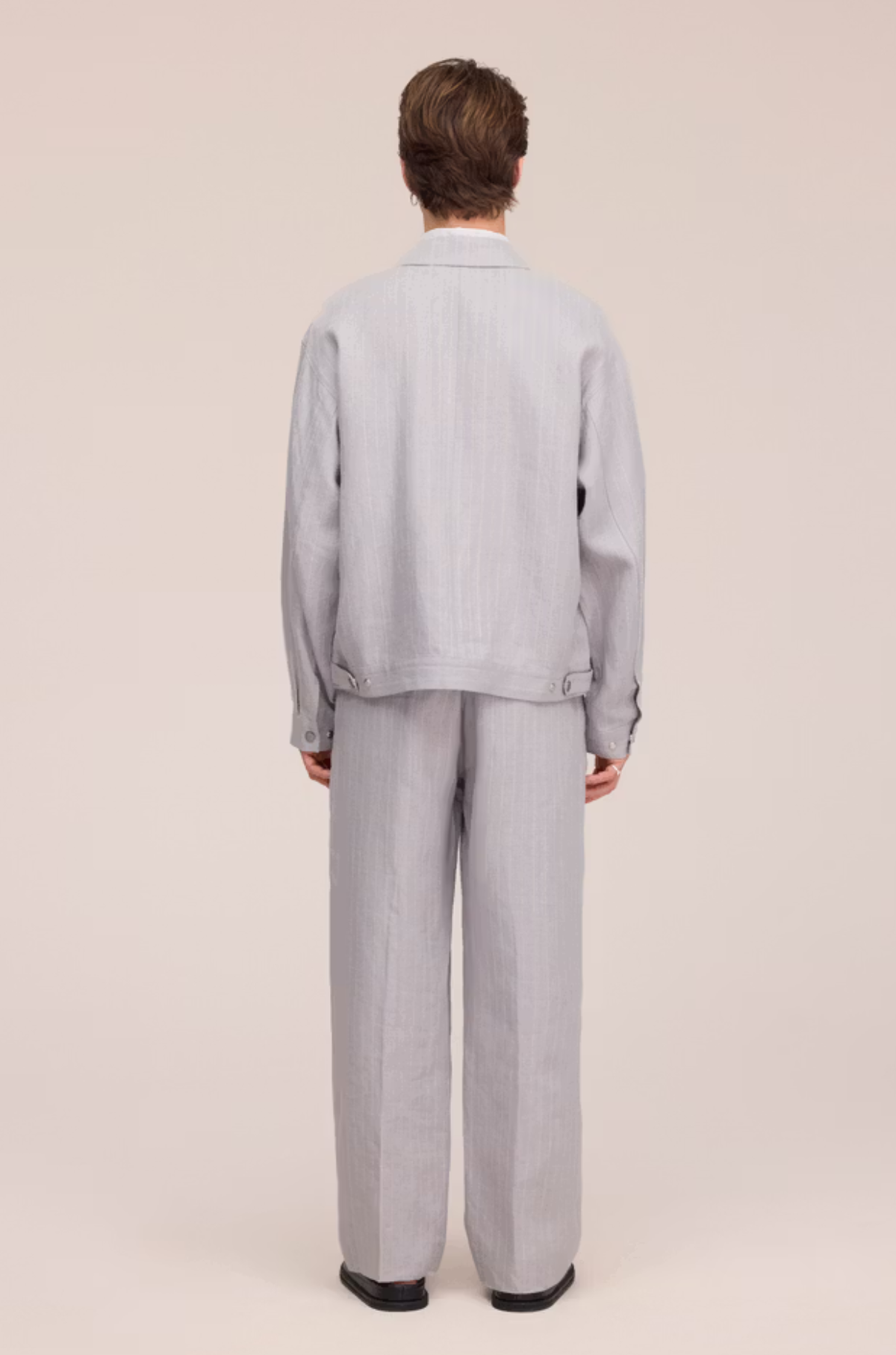 NN07 - Petrus Grey Stripe Jacket 1455