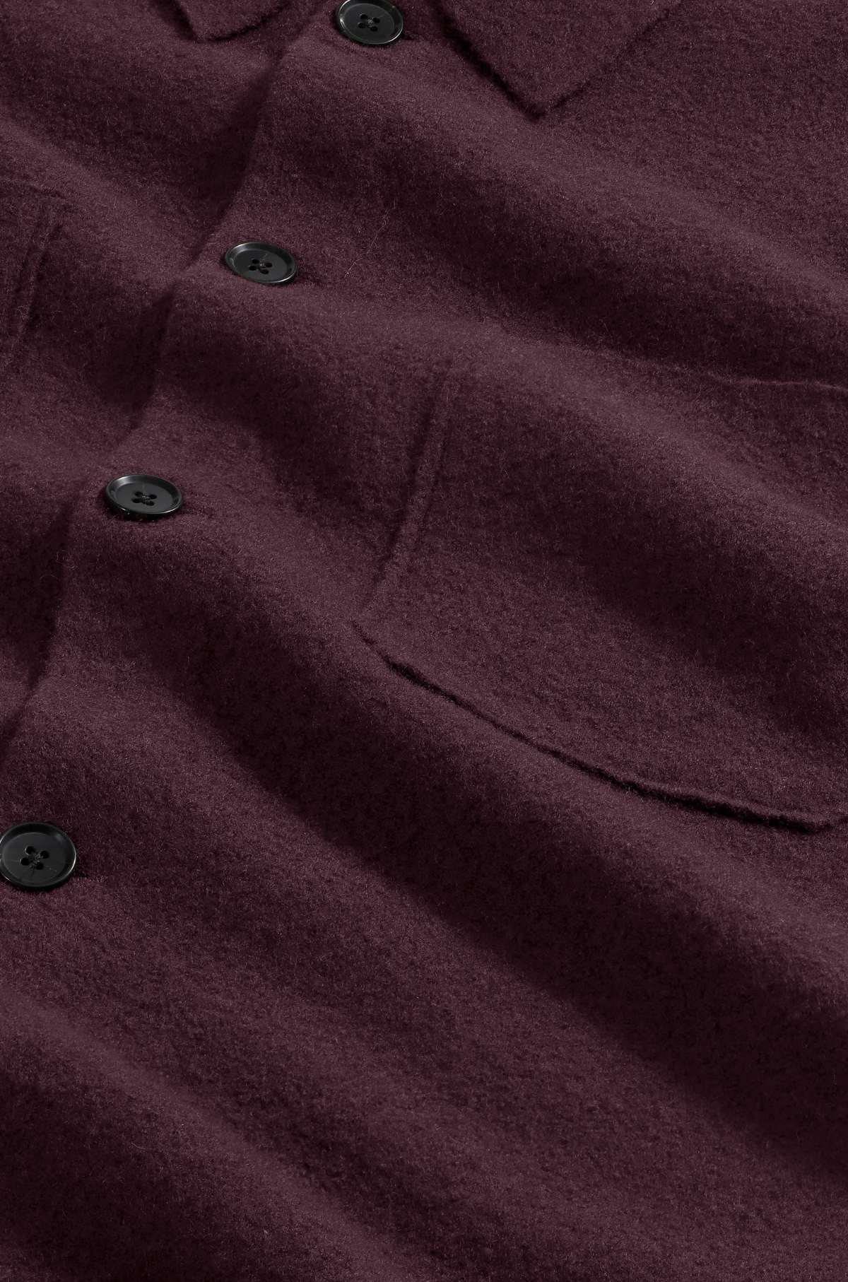 NN07 - Jonas Boiled Wool Shirt Jacket Wine