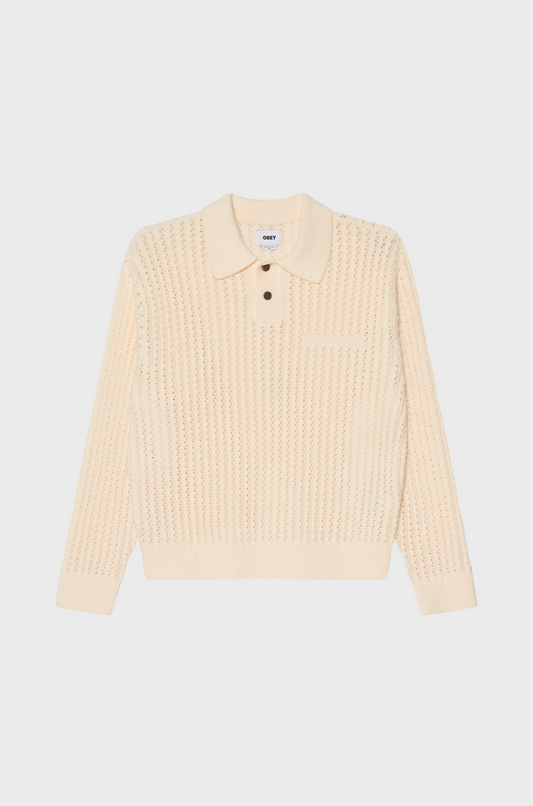 Obey - Duane Polo Sweater Natural
