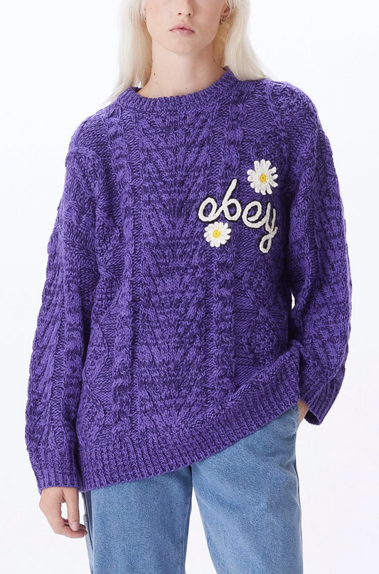 Obey - Flora Knit Sweater Passion Flower