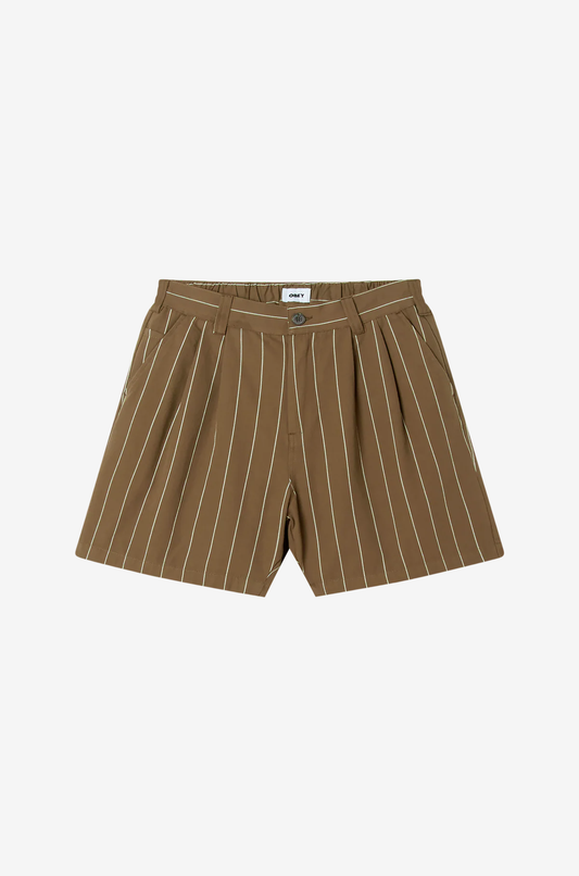 Obey - Foster Stripe Pleated Short  Canteen Multi
