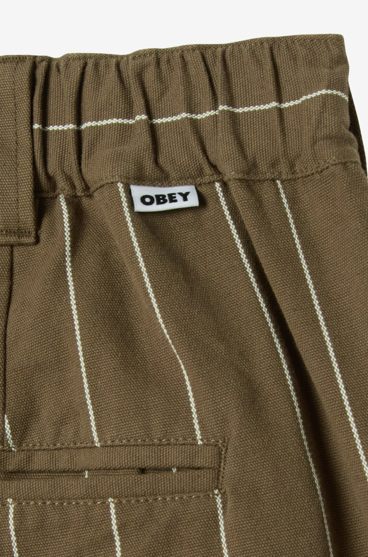 Obey - Foster Stripe Pleated Short  Canteen Multi