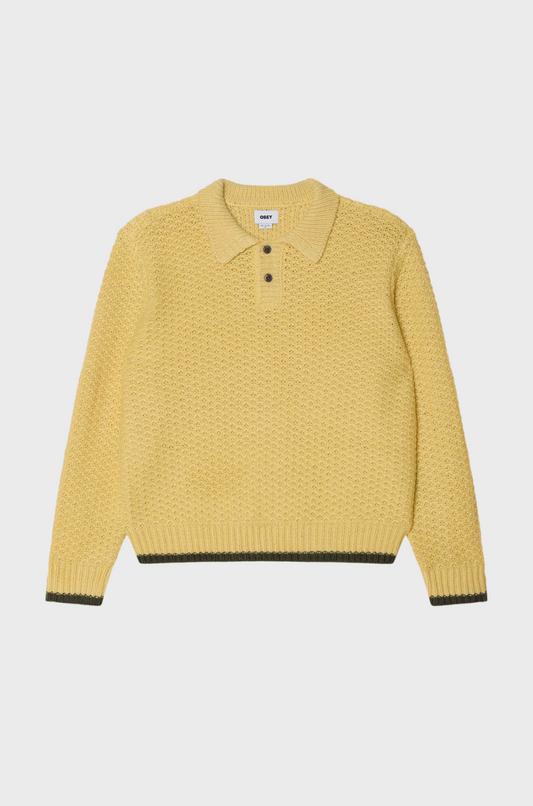 Obey - Loreto Polo Sweater Straw Multi