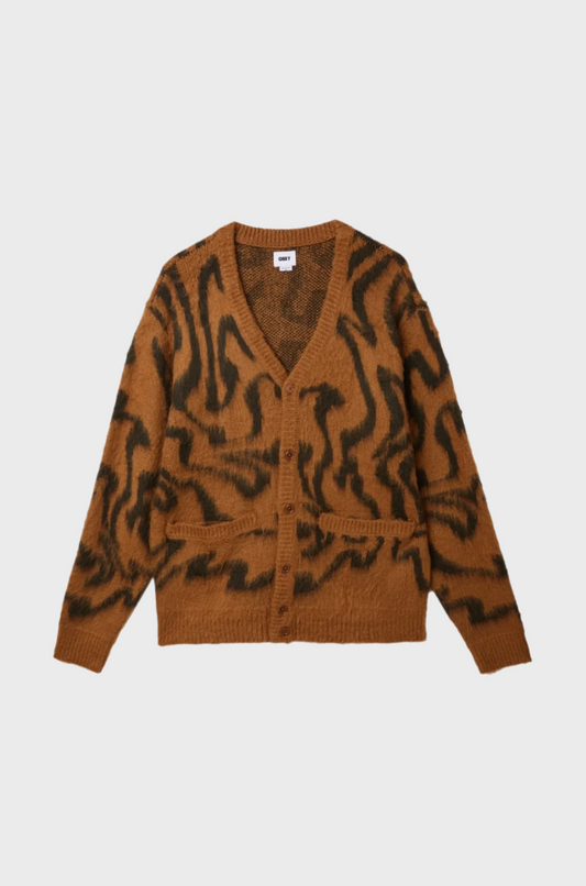 Obey - Pally Sweater Cardigan Catechu Wood Multi