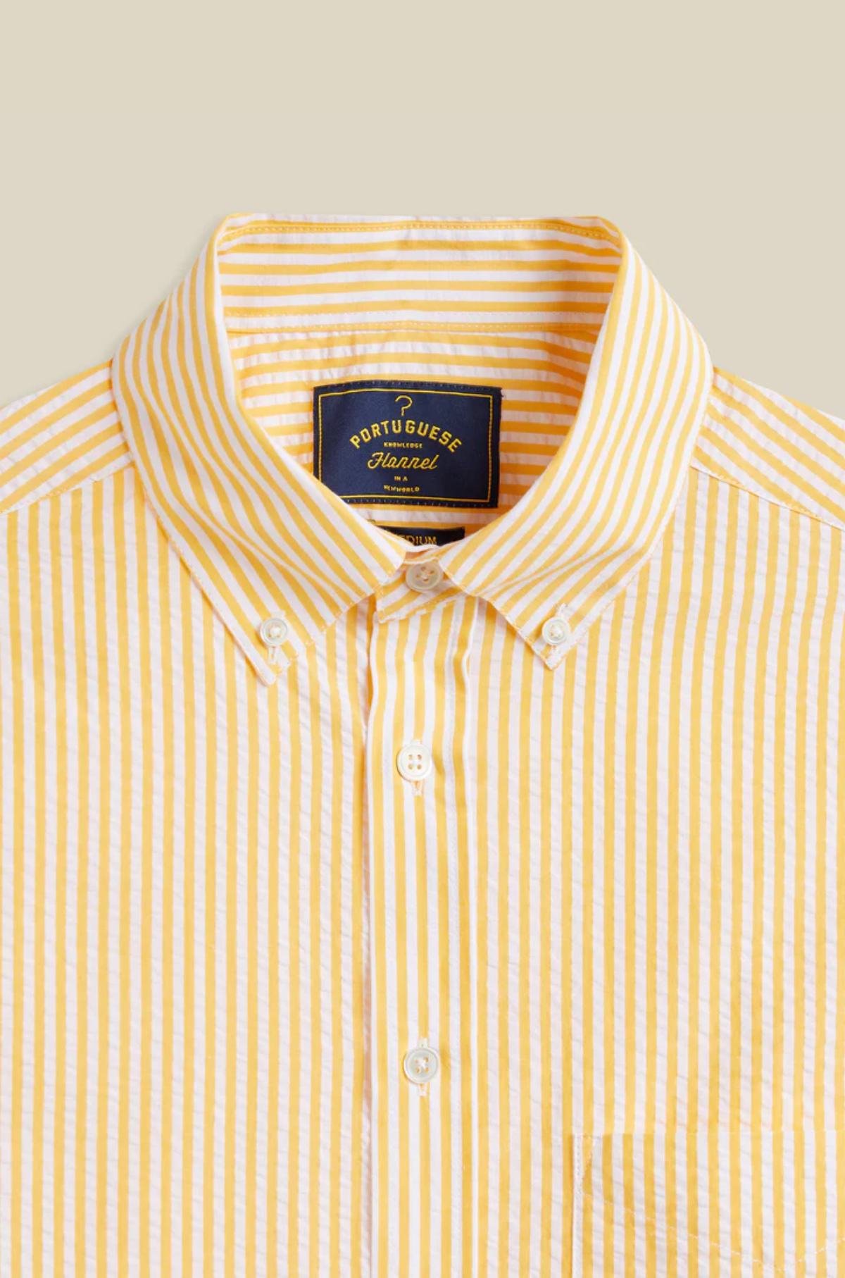 Portuguese Flannel - Atlantico Stripe Shirt Yellow