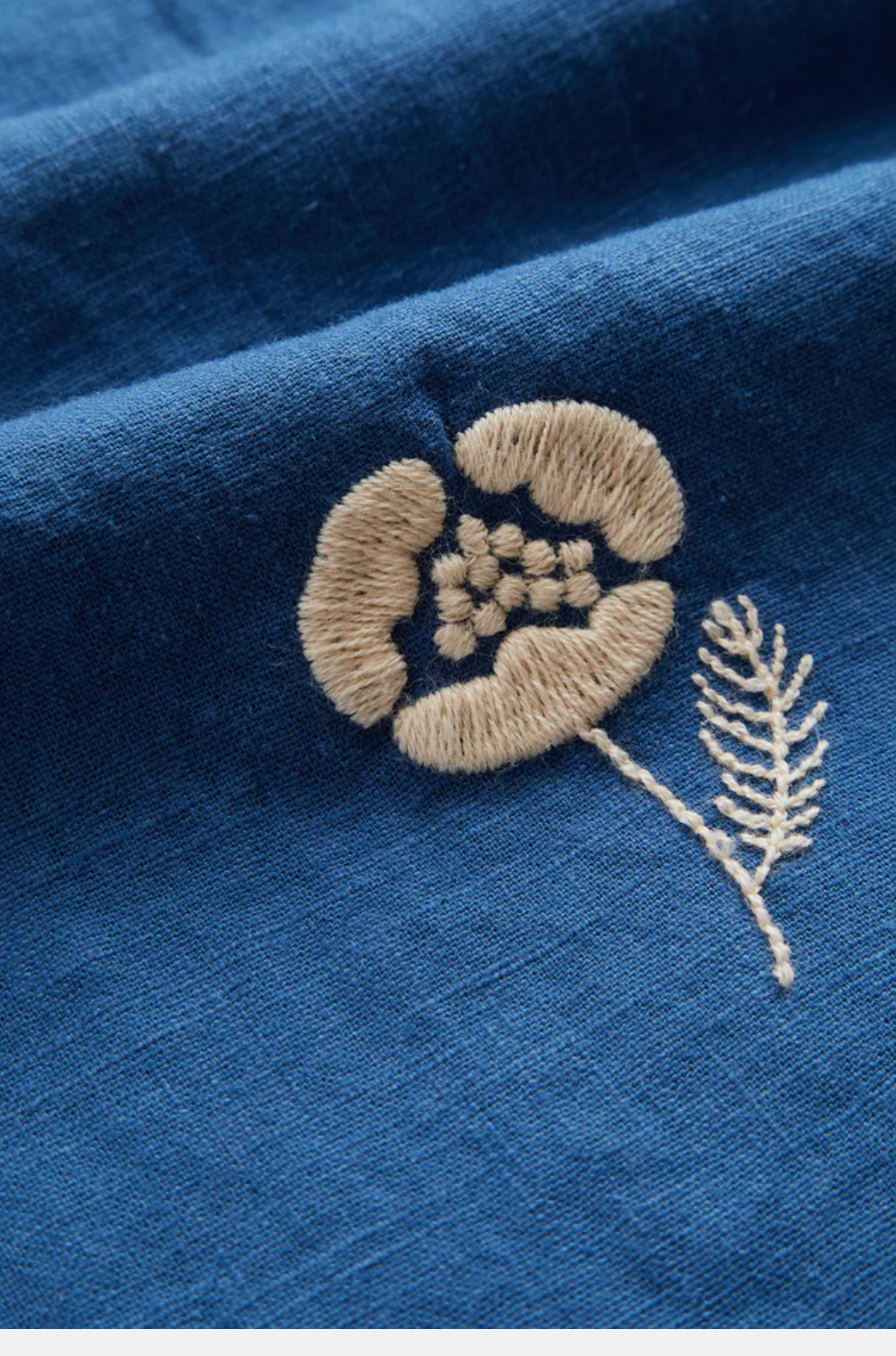 Portuguese Flannel - Embroidery Nature Shirt Blue