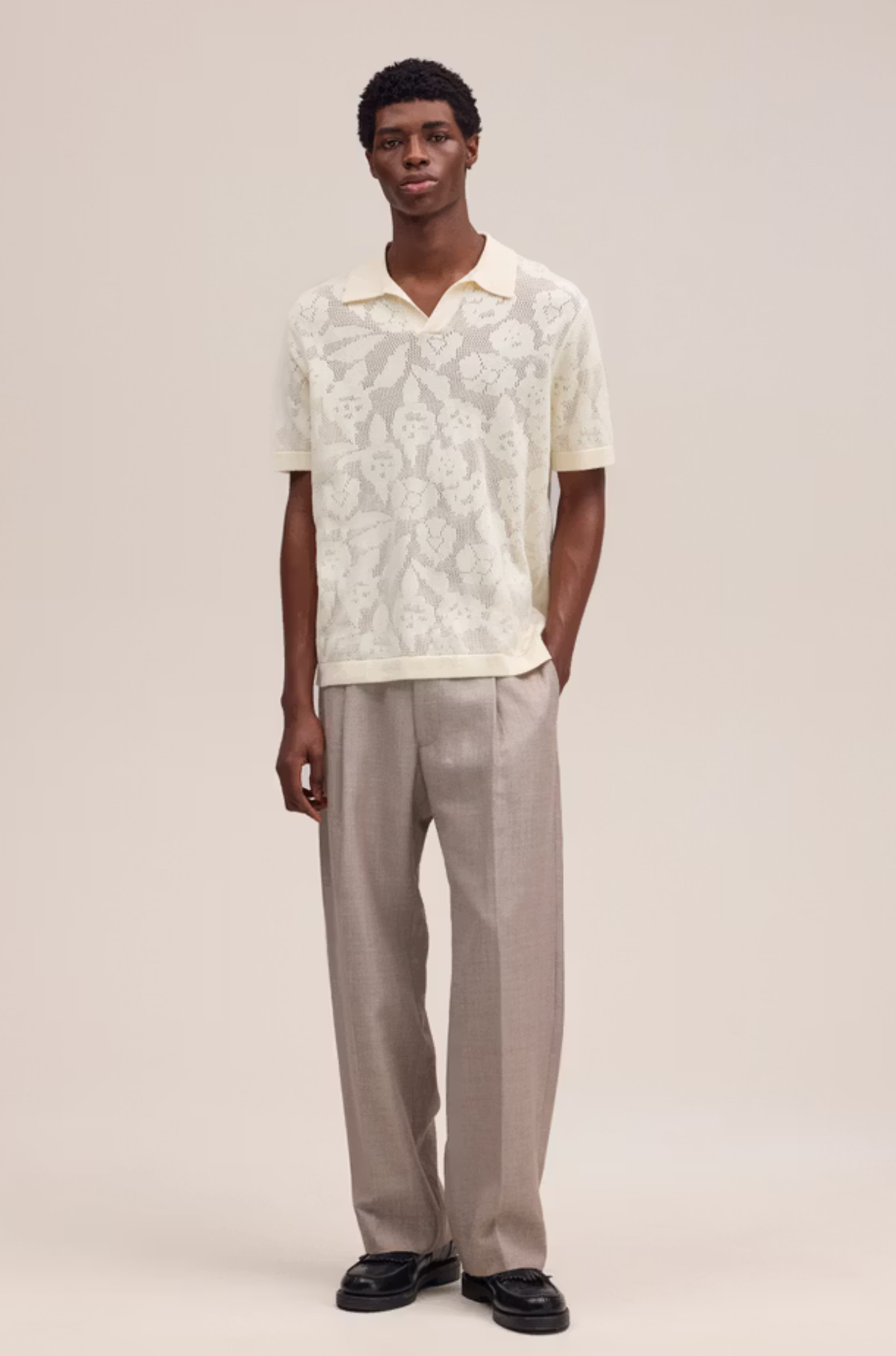 NN07 - Ryan Flower Polo Creme