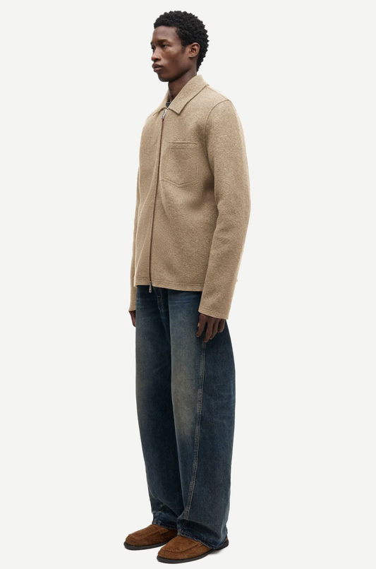Samsoe Samsoe - Gray Hannes Full Zip Jacket