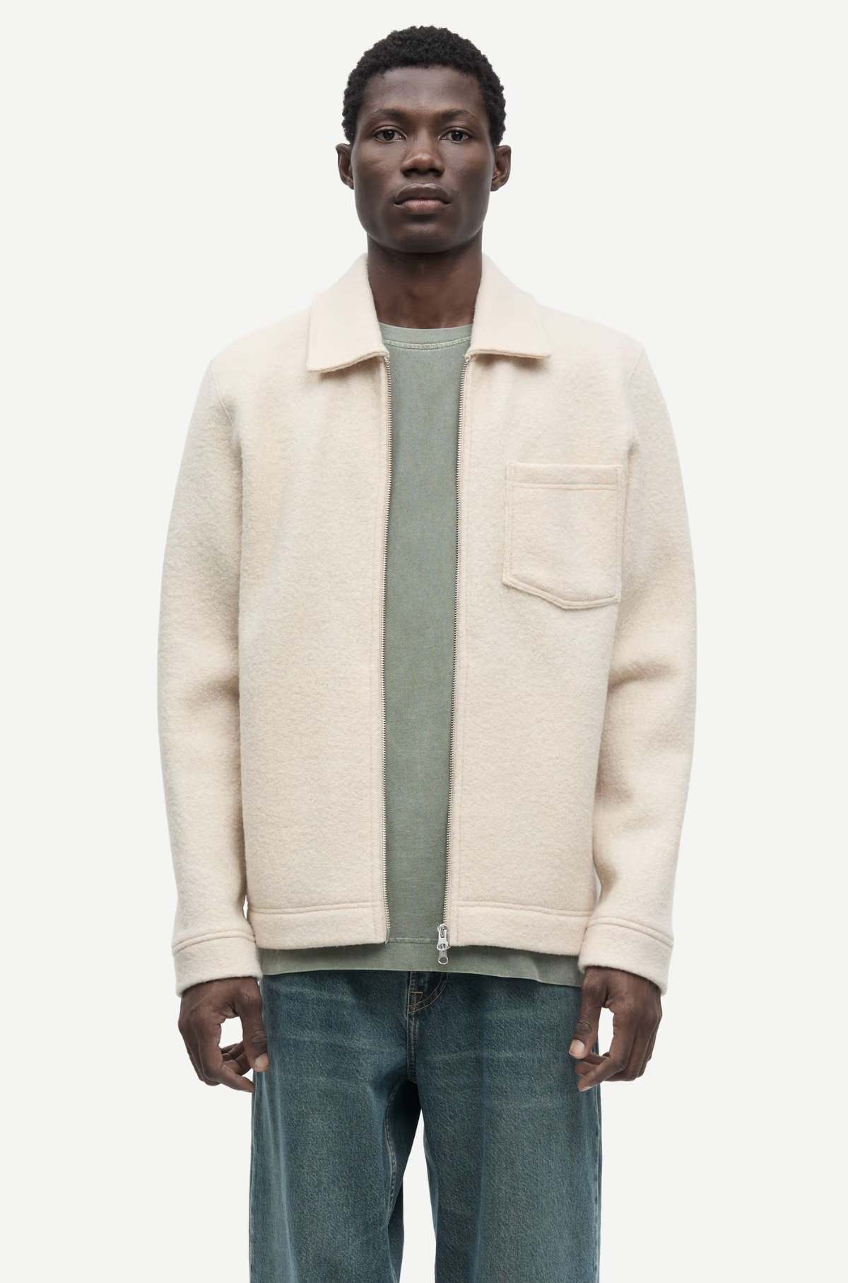 Samsoe Samsoe - Hannes Full Zip 14612 Oatmeal