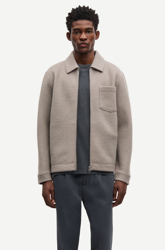 Samsøe Samsøe - Hannes Full Zip Jacket Elephant Skin