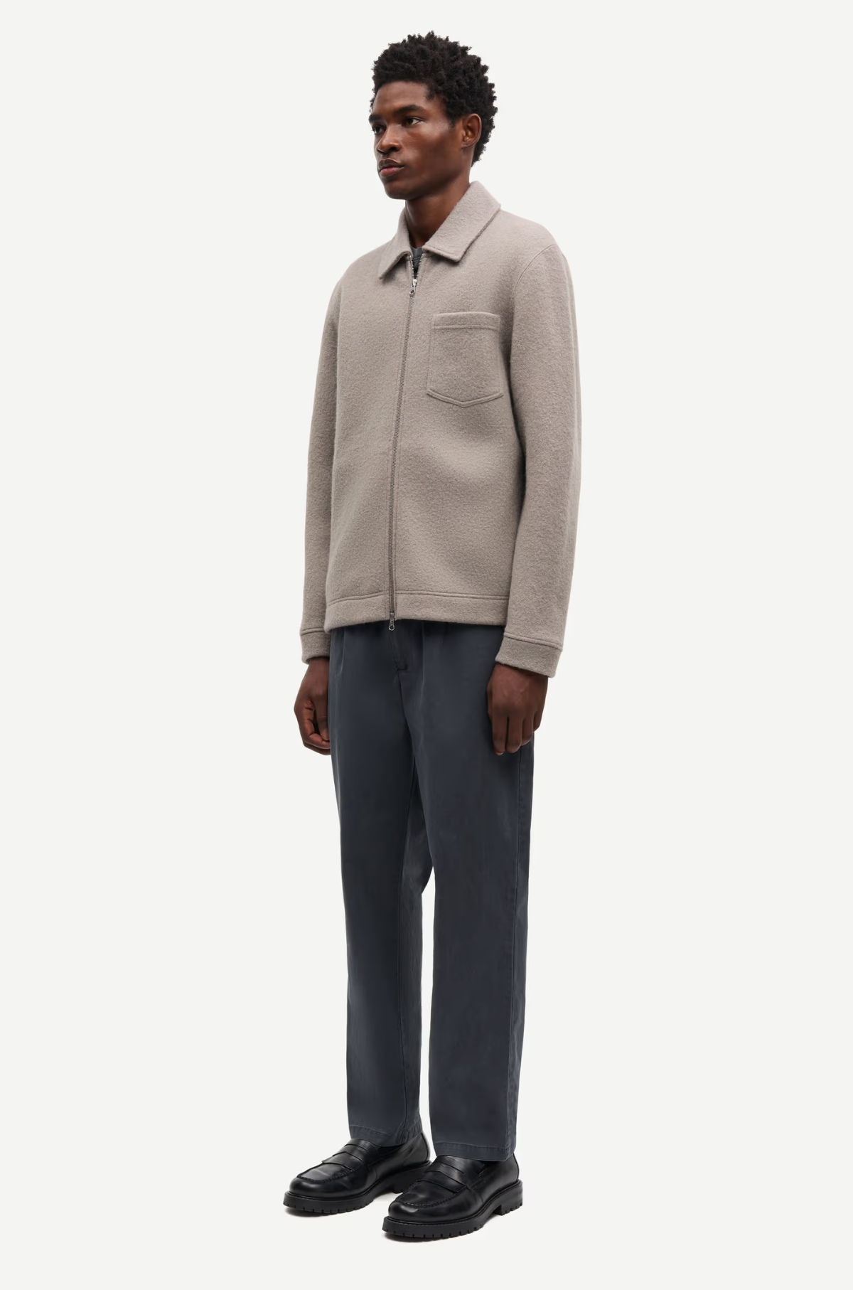 Samsøe Samsøe - Hannes Full Zip Jacket Elephant Skin