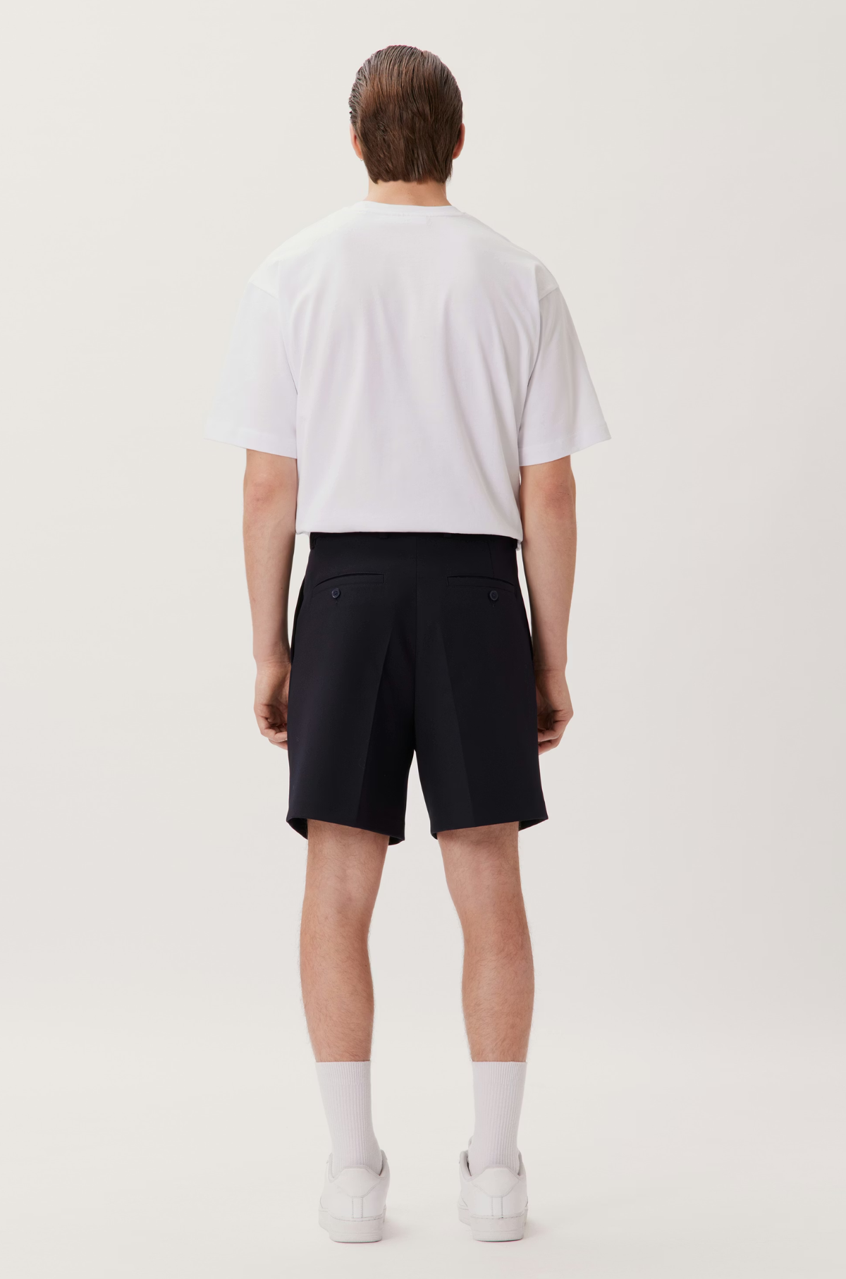 Studio Seidensticker - Pleated Relaxed Fit Shorts Navy