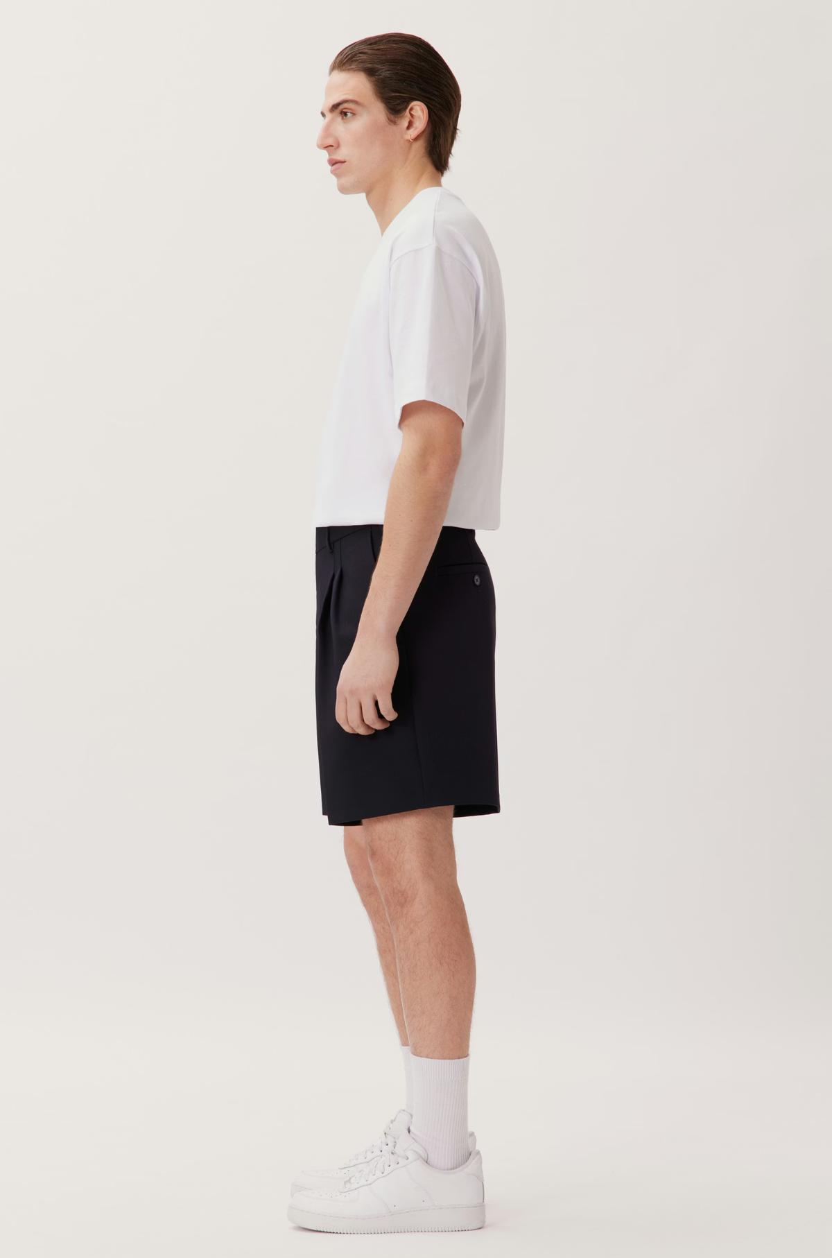 Studio Seidensticker - Pleated Relaxed Fit Shorts Navy